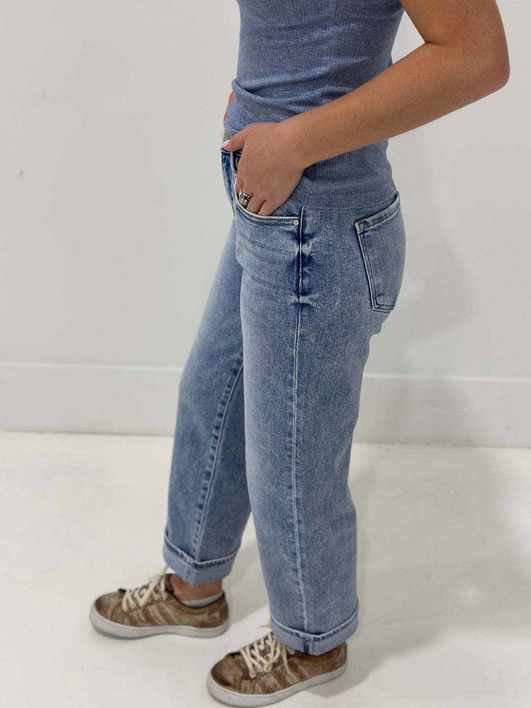 The Littleton High Rise Ankle Boyfriend Jean