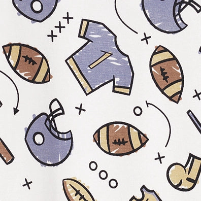 Bring the excitement of the field to your baby’s wardrobe with The Football Romper, a Henley-style piece that merges sporty charm with everyday comfort. Made from a bamboo-cotton-spandex blend, it offers a soft, stretchy fit that’s breathable, absorbent, and hypoallergenic—gentle enough for the most sensitive little MVPs. Featuring playful football graphics and bold contrast trim, this romper captures the fun of the game while remaining practical for parents, thanks to front buttons and bottom snaps for eff