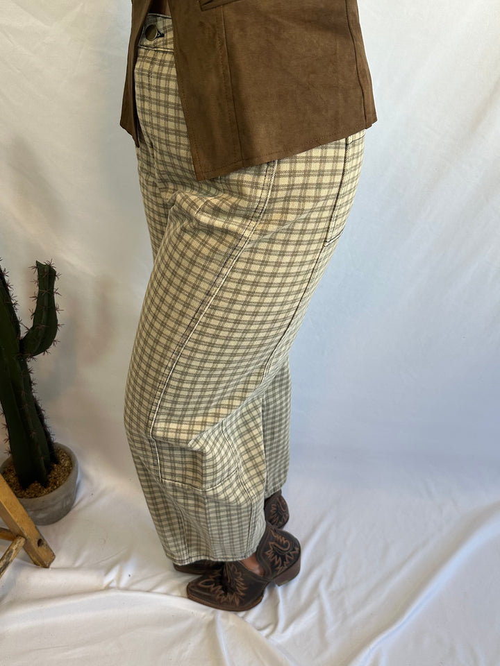 The Checkered Barrel Pants