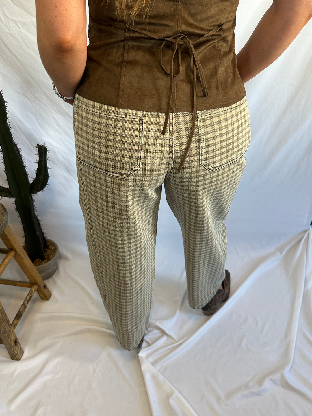The Checkered Barrel Pants