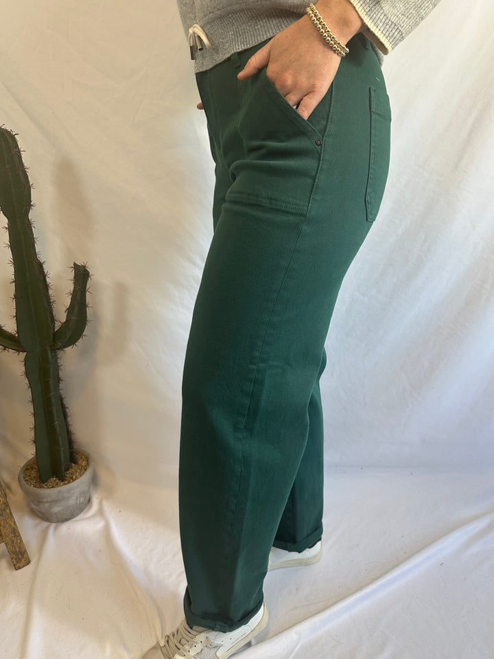 The Hunter High Rise Ankle Cuffed Barrel Jeans