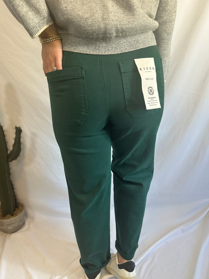 The Hunter High Rise Ankle Cuffed Barrel Jeans