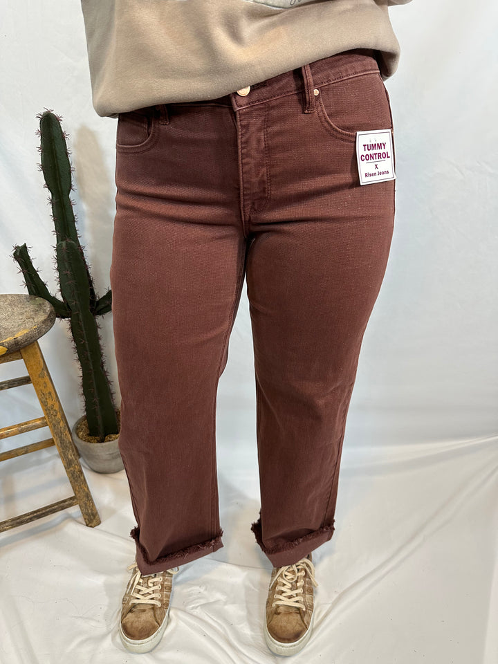 The Lurex Mid Rise Ankle Wide Jeans