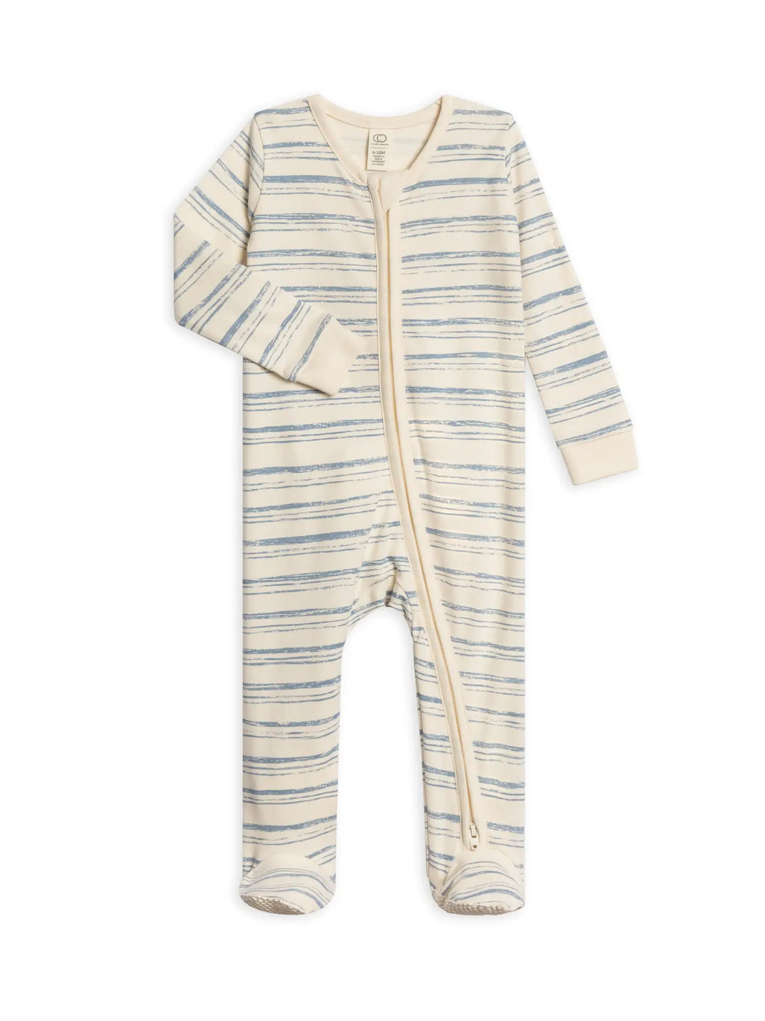The Peyton Footed Sleeper is the ultimate blend of comfort, practicality, and all-day coziness for your little one. Designed with two-way zippers, it makes dressing and diaper changes effortless, while ribbed elastane cuffs ensure a snug, flexible fit. Sizes NB and 0–3 months feature fold-over mitts to protect tiny hands and keep them warm through naps and bedtime. Footed grips add safety and traction for early movers, making this sleeper both functional and secure. Easy to care for, it’s machine washable o