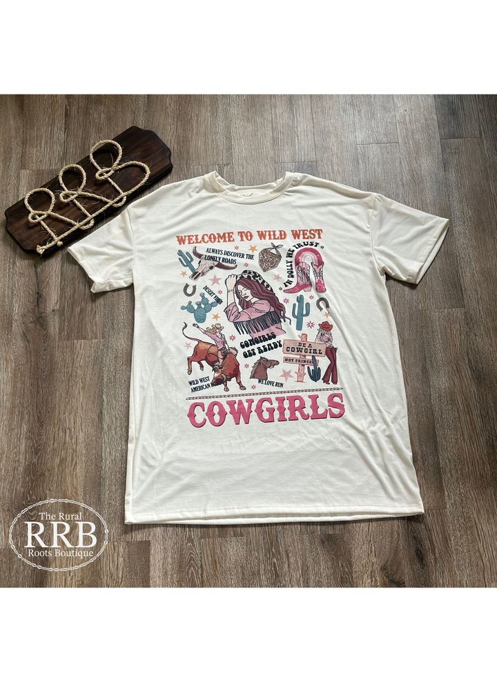 Embrace effortless style with The Wild West Shirt in vanilla. This relaxed fit T-shirt dress combines 78% polyester, 18% rayon, and 4% spandex for a comfortable wear. Ideal for any casual occasion, it’s a versatile addition to your wardrobe.