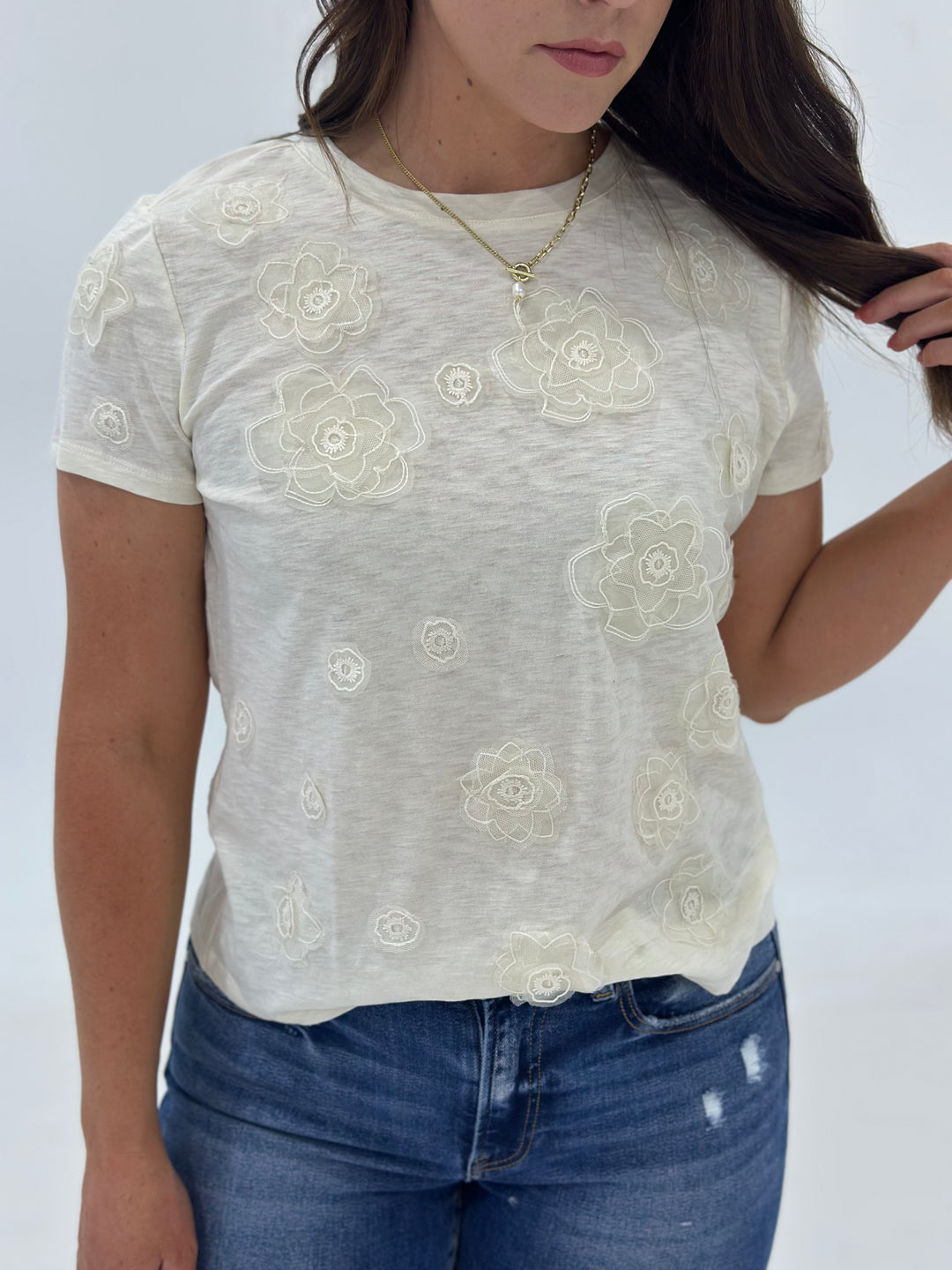 A perfect white tee never goes out of style, and The Amelia is no exception. This boutique classic features a soft, breathable fabric blend for a comfortable, lightweight feel that flatters every figure. The classic crew neckline and tailored fit make it perfect for layering under jackets or styling solo with your go-to denim. From casual weekends to dressed-up minimalist looks, this timeless staple belongs in every closet. Grab The Amelia Classic White Tee today—selling fast!